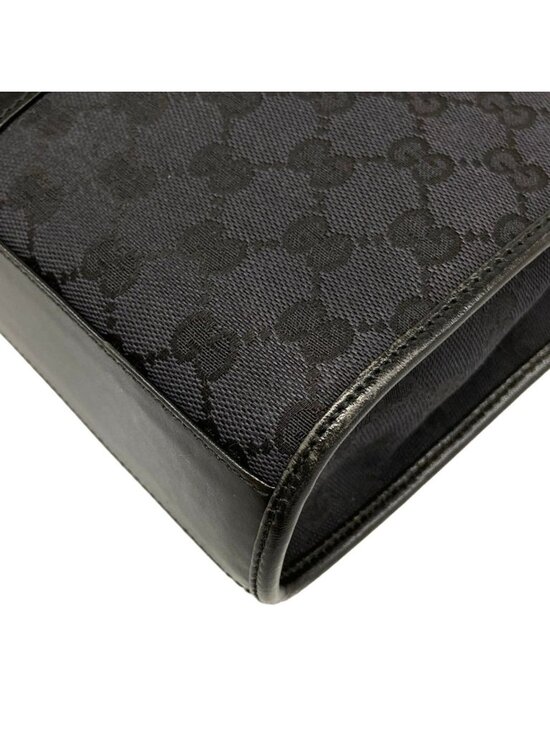 GUCCI Jackie Small Soft Grainy Leather Tote Bag Black 795349 Gucci Tote Jackie Black Leather